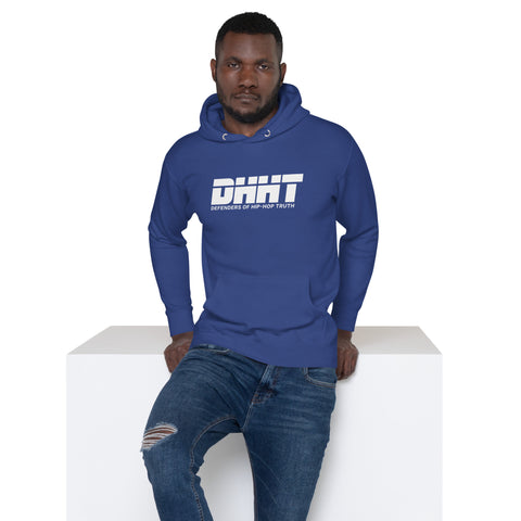 White DHHT Logo Unisex Hoodie